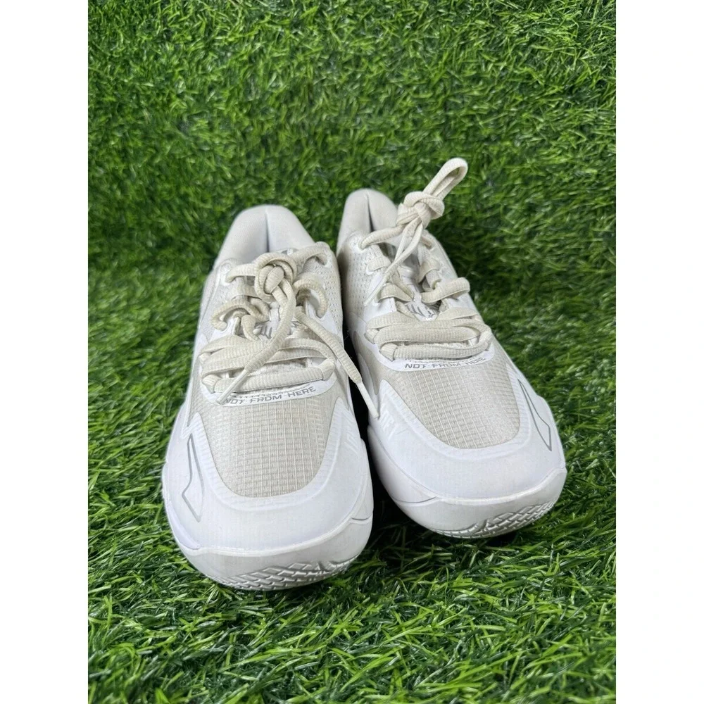 Boys Size 1PUMA MB.01 Low White Size 5 Worn Once